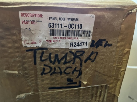 Poszycie Toyota Tundra 10-19r. NOWY dach panel poszycie ćwiartka ORYGINALNA 63111-0c110