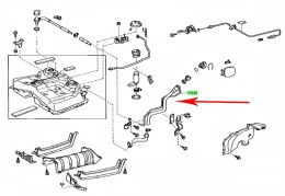 Rura wlewu paliwa Toyota RAV4 II 00-05r. benzyna NOWY przewód zbiornika paliwa oryginalny 77201-42140