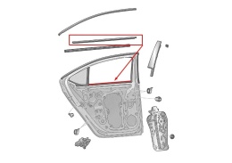 Listwa Skoda Octavia IV 4 19r.- NOWY prawy tylny chrom ozdobny uszczelki zewnętrznej drzwi prawy tył 5e6839908