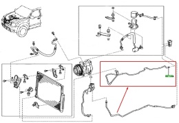 Rura Toyota Hilux 7 VII 05-15r. Diesel NOWY wąż przewód klimatyzacji oryginalny 88716-0k161