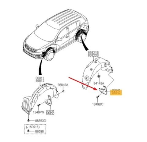 Chlapacze Kia Sportage 3 III 10-15r. PRAWA tylna osłona błotnika NOWE orginalne 868423w001