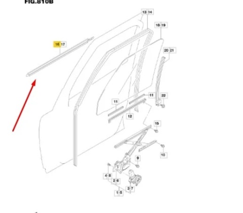 Listwa Suzuki SX4 06-14r. NOWA prawa przednia listwa zgarniająca uszczelka 83811-79j00-000