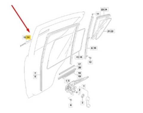Listwa Suzuki Splash 08-14r. NOWA prawa tylna listwa zgarniająca uszczelka 83841-51k01-000