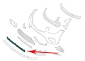 Listwa zderzaka Mercedes GLC X253 W253 C253 Coupe 15-19r. przednia dokladka elastyczna hokej spoiler listewka a2538850003