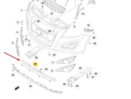 Osłona pasa przedniego Suzuki Splash 08-14r. NOWA orginalna 72398-51k00-5pk