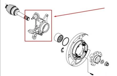 Zwrotnica SsangYong Rexton I Kyron 01-17r. nowa lewa tylna Oryginalna 4591109004