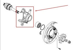 Zwrotnica SsangYong Rexton I Kyron 01-17r. nowa prawa tylna Oryginalna 4592109004