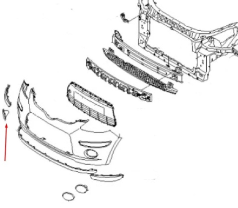 Atrapa Hyundai i10 1 I 07-10r. przedlift przednia prawa atrapa halogenu nowa oryginalna 865840x000