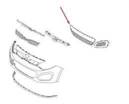 Atrapa Kia Rio 3 III 11-14r. Przedlift grill przednia maskownica zderzaka nowa oryginalna 865611w200