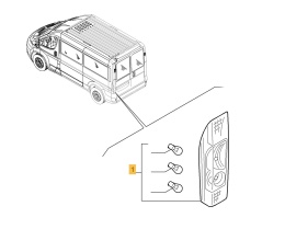 Lampa Citroen Jumper 2 II Ducato 3 III Boxer II 06-14r. NOWA lewa tylna EU Oryginalna w błotnik lewy tył 1366452080-001
