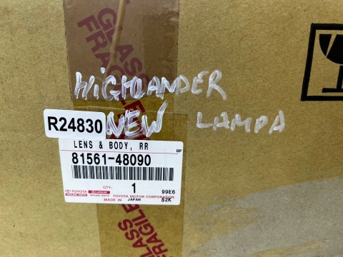 Lampa Toyota Highlander 01-04r. NOWA lewa tylna EU Oryginalna w błotnik lewy tył 81561-48090