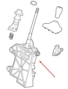 Lewarek zmiany biegów Fiat Fiorino Qubo Nemo Bipper 07-24r. 1.3 Multijet wybierak dźwignia nowy orginalny 55266434