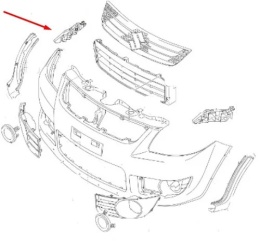 Ślizg Suzuki SX4 06-14r. NOWE prawe przednie mocowanie zderzaka wspornik 71731-79j00