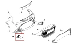 Atrapa Toyota Corolla XII E21 18-22r kratka zderzaka prawa przednia obudowa LED halogenu oryginalna zaślepka listwa 81481-02a21