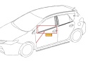 Listwa Toyota Auris 2 II E18 12-18r. NOWA lewa przednia listwa zgarniająca uszczelka zewnętrzna szyby drzwi lewy przód