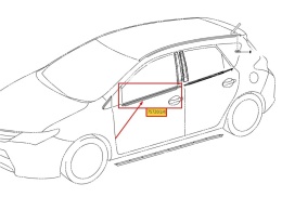 Listwa Toyota Auris 2 II E18 12-18r. NOWA lewa przednia listwa zgarniająca uszczelka zewnętrzna szyby drzwi lewy przód