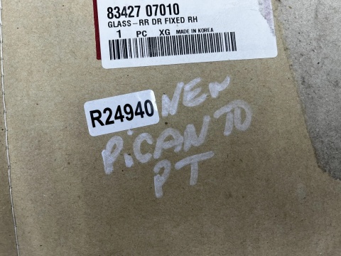 Szyba boczna Kia Picanto I 03-11r. NOWA prawa tylna szyba z drzwi oryginalna prawy tył 8342707010