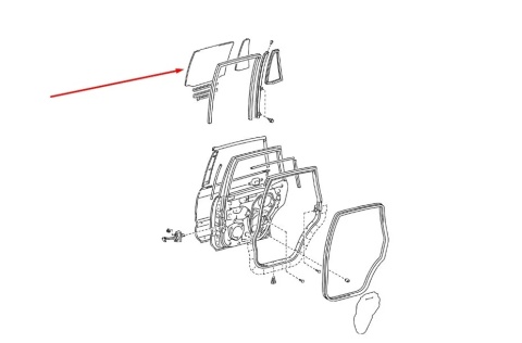 Szyba boczna Toyota Land Cruiser J120 02-09r. NOWA prawa tylna szyba z drzwi oryginalna prawy tył 68113-60211