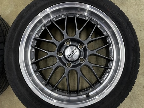 Felgi aluminiowe VW 7,5jx17 ET? 5x112 DOTZ REVVO DARK felgi r17 cali polerowany rant KOMPLET z oponami
