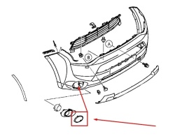Ramka halogenu Mitsubishi Outlander 3 III Lift 14-15r. NOWY prawy CHROM halogenu zderzaka oryginalny