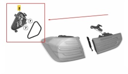 Wkład lampy BMW 3 F30 sedan M3 F80 11-15r. lewa tylna listwa oprawa żarówek lampy błotnika ORYGINALNA lewy tył 7313043