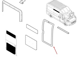 Uszczelka Fiat Ducato Jumper Boxer 06r.- guma drzwi bocznych przesuwnych nowa orginalna 1399144080