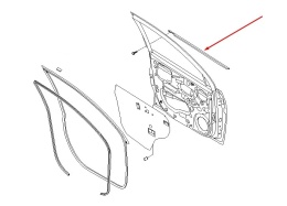 Listwa Hyundai i10 I 07-13r. NOWA lewa przednia uszczelka drzwi zewnętrzna szyby zgarniająca lewy przód 822100x000