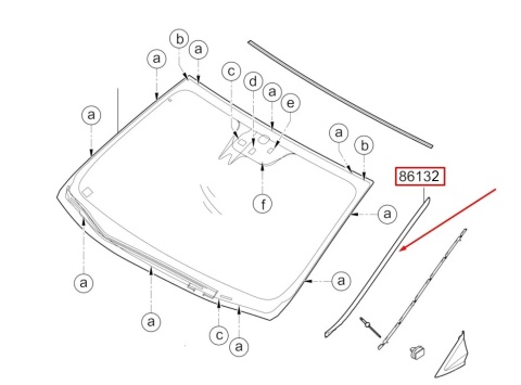 Listwa Hyundai i40 11-19r. NOWA prawa nakładka zgarniająca szyby przedniej czołowej zaślepka 861323z000