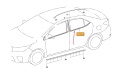 Listwa Toyota Corolla XI E18 SEDAN 13-19r. NOWA lewa tylna uszczelka drzwi zgarniająca zewnętrzna szyby lewy tył 75740-02300