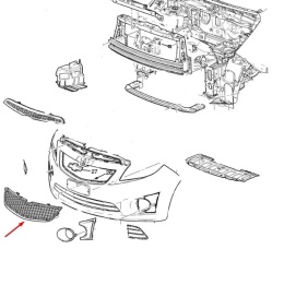 Atrapa Chevrolet Spark 3 III 10-15r. grill przednia maskownica zderzaka 95961829
