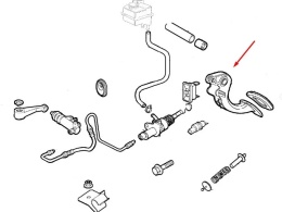 Pedał sprzęgła Fiat Doblo 1 I 00-10r. EUROPA NOWY ORYGINALNY 71717994