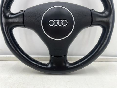 Kierownica Audi A3 8P 04-13r. skórzana trójramienna łopatki z poduszką Airbag EUROPA 8p0419091p