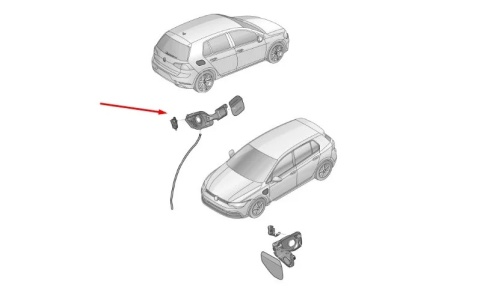 Klapka wlewu paliwa VW Golf 8 VIII 19r.- nowa oryginalna 5h0809857d