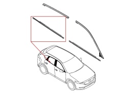 Listwa Mazda CX-5 II CX5 II KF KB 17-21r. NOWA prawa tylna uszczelka drzwi dolna CHROM zewnętrzna szyby zgarniająca kb7w-50-660c