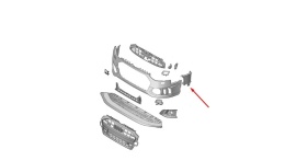 Kanał powietrza Audi A4 B9 15-24r. prawa przednia kierownica zderzaka 8w0121764l
