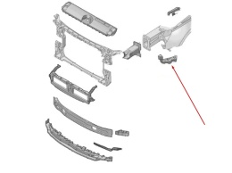 Ślizg Audi A4 B9 8w lift 19-24r. prawe przednie mocowanie uchwyt zderzaka prawy przód 8w0807284e