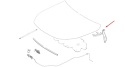 Zawias maski Mercedes w247 18-26r. prawy zawias pokrywy silnika nowy a2478800228