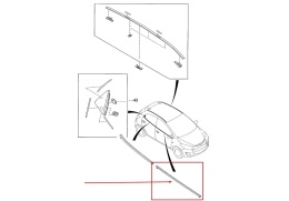Listwa Mazda 2 II DE DH 07-12r. NOWA prawa przednia uszczelka drzwi zewnętrzna szyby zgarniająca prawy przód d651-50-640g
