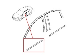 Listwa Mazda 6 II GH 07-12r. NOWA lewa przednia uszczelka drzwi CHROM zewnętrzna szyby zgarniająca gs1d-50-650c