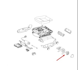 Plastik Mercedes Vito W639 03-14r. lewa przednia dźwignia regulacji fotela kierowcy a0009180834