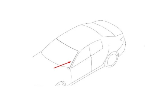 Uszczelka BMW 3 G20 G21 18r.- lewa przednia guma szyby czołowej przedniej lewy przód 51317427873