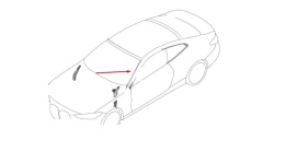 Uszczelka BMW M4 G83 Cabrio 21r.- lewa przednia guma szyby czołowej przedniej lewy przód 51138494507