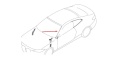 Uszczelka BMW M4 G83 Cabrio 21r.- prawa przednia guma szyby czołowej przedniej prawy przód 51138494508