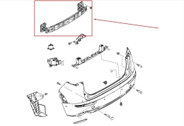 Belka zderzaka Mazda CX-30 19r.- NOWE tylne wzmocnienie pasa oryginalne tylna tył dfr5-50-260