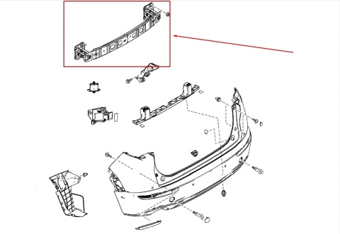 Belka zderzaka Mazda CX-30 19r.- NOWE tylne wzmocnienie pasa oryginalne tylna tył dfr5-50-260