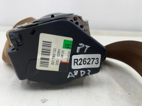Pas bezpieczeństwa Audi A8 D3 02-10r. prawy tylny brązowy prawy tył 4e0857806b