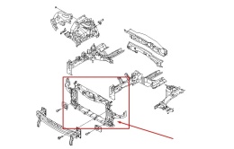 Pas przedni Hyundai i40 11-19r. NOWE wzmocnienie czołowe ramka chłodnic okular oryginalne 641013z001
