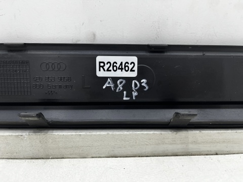 Nakładka progu Audi A8 D3 02-10r. lewa przednia wewnętrzna listwa progowa oryginalna lewy przód 4e0853985b