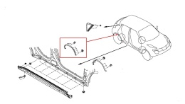 Listwa Nissan Juke 1 I F15 10-19r. NOWY Prawy tylny rant nadkola nakładka błotnika zderzaka strukturalna 788601ka6a