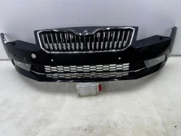 Zderzak przedni Skoda Superb 3 III 15-19r. Przedlift przód 4XPDC 3V0807221 spryski